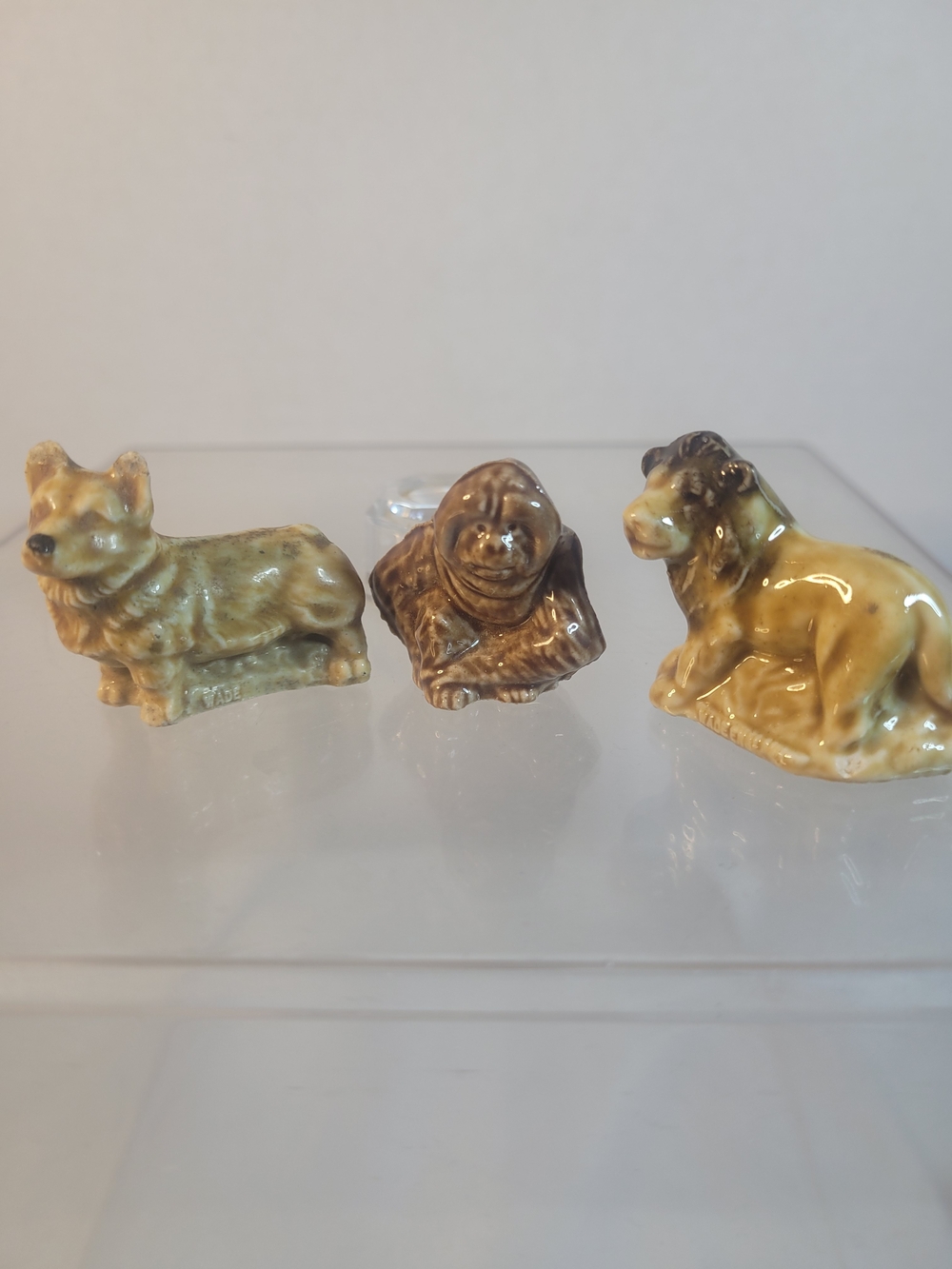 Animal Wade Figurines Lot Puppy Monkey Lion (V)